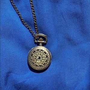 Antique Brass Pocket-watch necklace